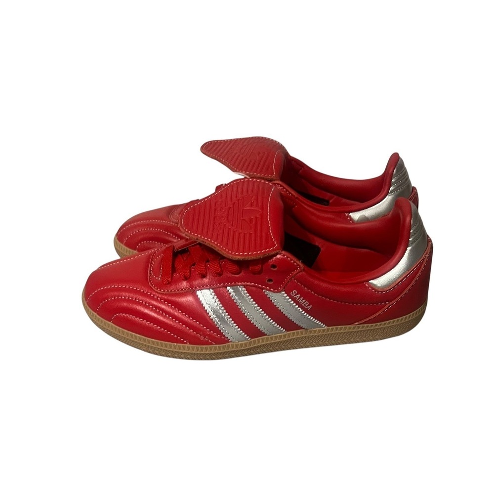 adidas Samba LT Sneakers‎ Women 7 Red Silver Gum Fold Over Tongue JS3938 - Picture 6 of 10